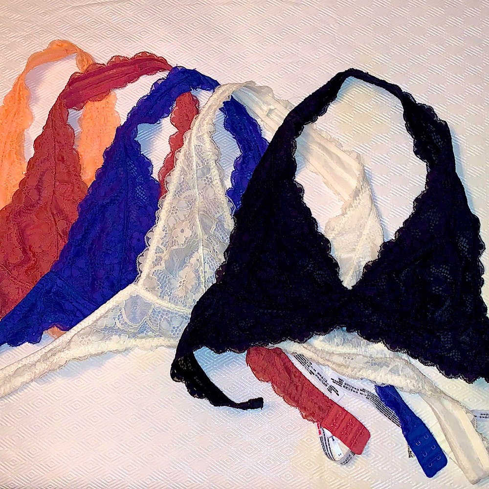 Set of 5 Free People bralettes